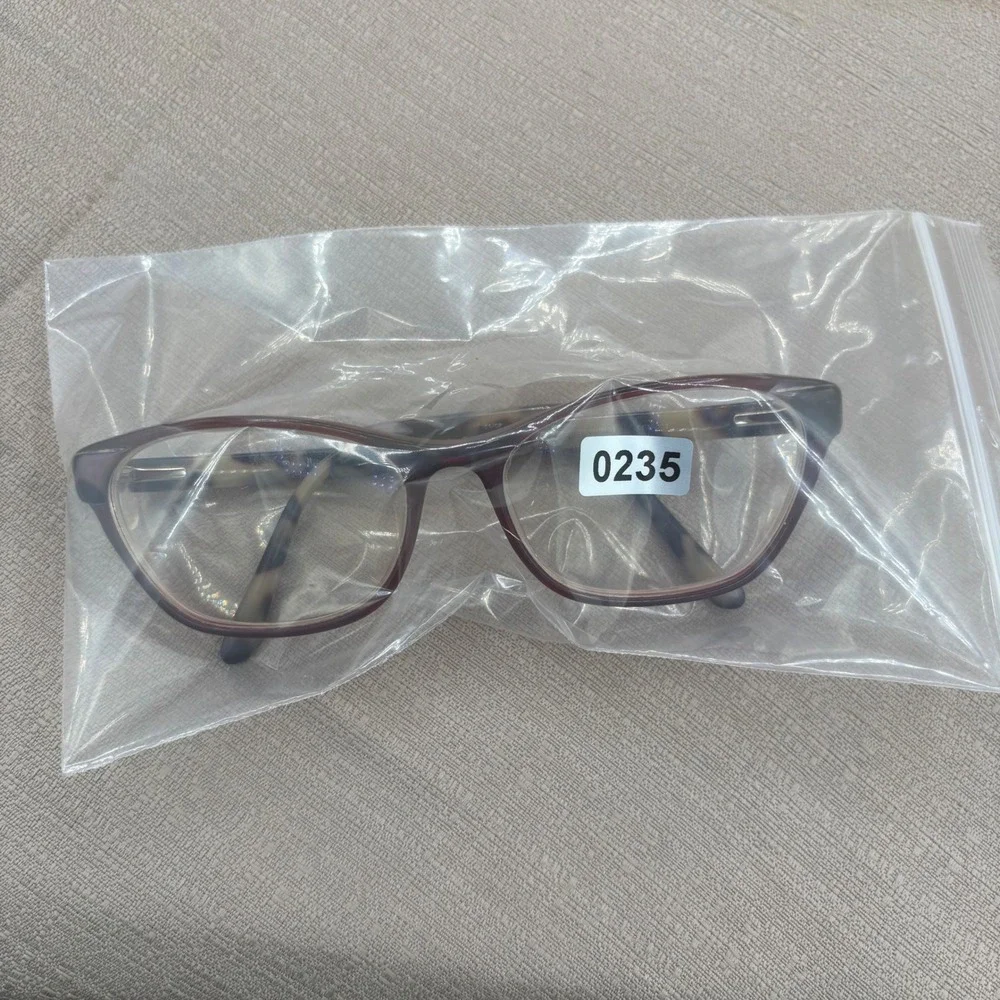 Vera Bradley Jessica Eyeglasses Burgundy Rainforest Stripes Cat Eye 51-16-135